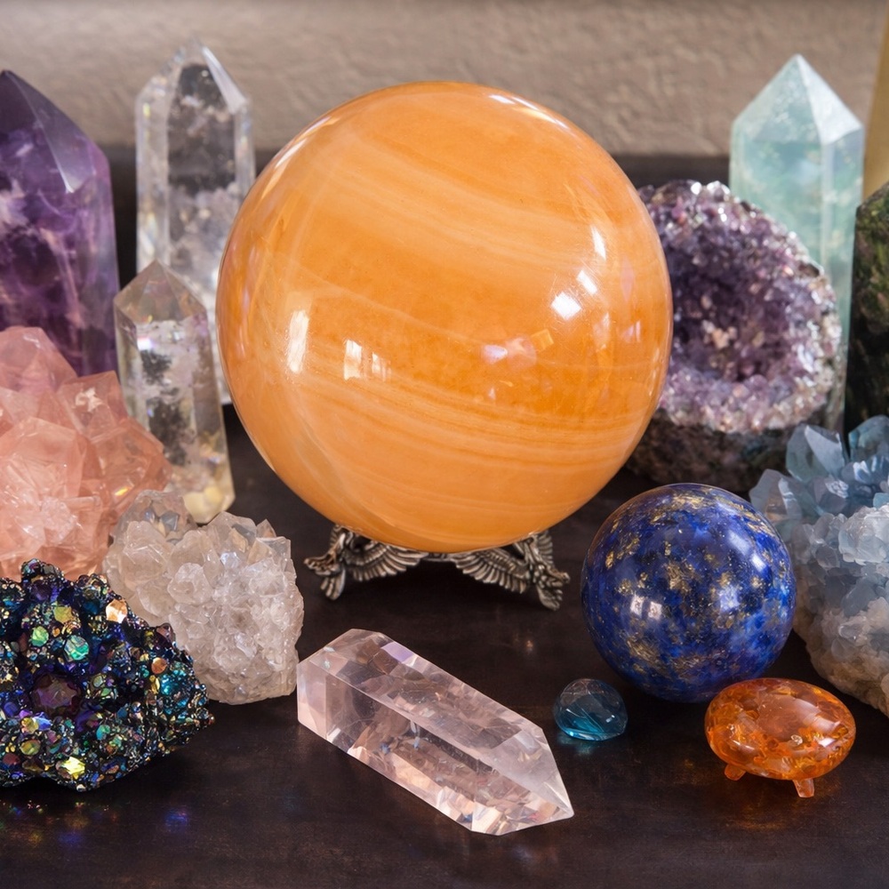Orange Calcite Sphere OBO